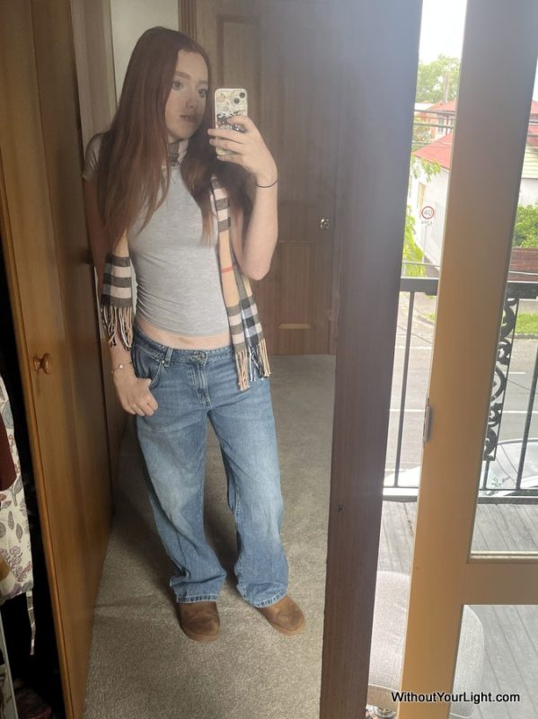 A photo I found on Soraya's phone taken in my room just after she got home from her inpatient stay