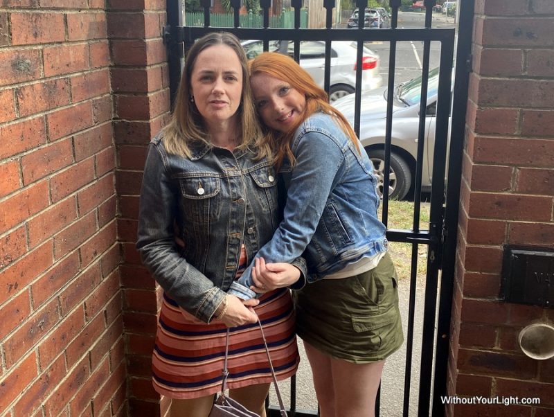 Soraya and I before we want to watch And Juliet March 2023